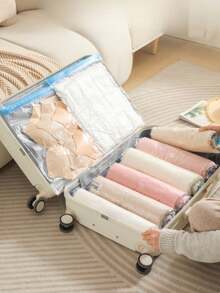 5/3/1pc Vacuum Storage Bags,Compression Bags For Travel,Vacuum Storage Bags Space Saver Bags Vacuum Seal Bags, Vacuum Seal Bag With Hand Pump, 80% Space Saver Bags For Clothes,Comforters And Blankets, Home Vacation Travel Essentials,Space-Saving Vacuum Storage Bag Reusable Bag For School School Accessories School Stuff