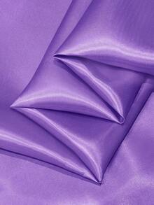 1pc Smooth Soft Purple Satin Shiny Soft Fabric Material, Suitable For Bridal Gown, Wedding Decor, Crafts, Sewing - Purple - View 5