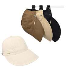 3pcs/1pc Women's Quick-Dry Solid Sun Protection Baseball Cap With Visor Brim, Summer Outdoor Golf Beach Hat, Suitable For Vacation, Beach, Gifts, Ponytail - Foldable - Sun Hat Quick Drying Summer Beach Outdoor - UV Protection Baseball Cap, Ultra-Light Fabric, Ultra-Light,