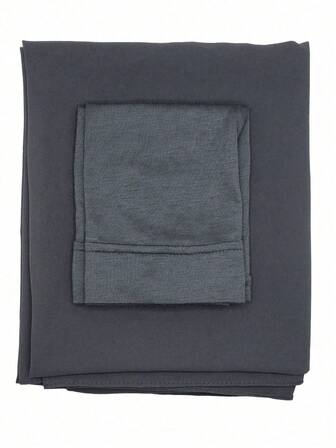 2pcs/Set Mini Hijab Cap + Lightweight Chiffon Scarf Hijab Set, Suitable For Daily Use