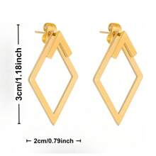 Dainty Minimalist Diamond Shape Earrings – High-Quality Alloy Material With Unique Up-And-Down Triangle Configuration, Subtle Yet Striking Statement, Perfect For Gifting On Graduations, Holidays, Or Just Because, Ideal For Sensitive Ears, Versatile Piece For All Seasons And Occasions