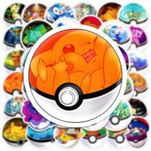 pokemon 50Pcs Cute Cartoon Anime Pokemon Stickers Kids Toys Kawaii Poke Ball Pikachu Decals Skateboard Laptop Waterproof Sticker Room Decor Wall Decor Wall Stickers Wall Sticker