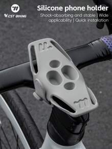 WEST BIKING Silicone Quick Disassembly Mobile Phone Holder Navigation Road Bicycle Electric Vehicle Takeaway Driver Mobile Phone Holder