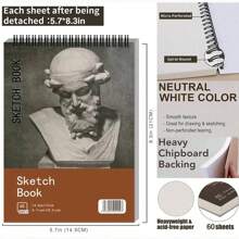 9 X 12 Inches Sketch Book, Top Spiral Bound Sketch Pad, 1 Pack 40-Sheets (68lb/100gsm), Acid Free Art Sketchbook Artistic Drawing Painting Writing Paper For Adults Beginners Artists,For School Supplies,Back To School