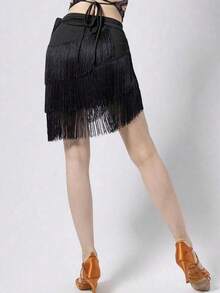 تنانير الفرفرة للنساء والمراهقات للرقص الباليه اللاتيني تنورة قلم رصاص تفصيلية احتفالية تنورة قصيرة للرقص المجنون - متعدد الألوان - مشاهدة 9