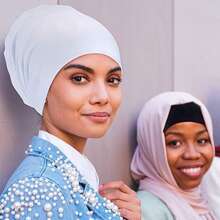 Awegeo Women's Middle Eastern-Style Turban Underscarf - Adjustable Tie-Back Head Wrap, Soft Breathable Casual Headscarf Cap For Daily Use, -Inspired Base Cover With Hair Protection