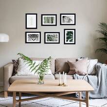 HappyHapi 4x6 Picture Frames Set Of 10, Tabletop Or Wall Display Pictures 3.5x5 With Mat Or 4x6 Without, Multi Photo Frames Collage (Black)-EFG - Black - View 6