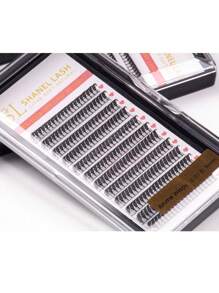 240 Stück Anime Spike Spitze Wimpern Fertig-Fächer Spitze Wimpern 0,07 D 8-15mm dunkel weich Manga Anime Wispy Spitze Laser Wimpernverlängerung Federform Flaum Flocke Wimpernhaare Brasilien Russland Volumen Wimpern