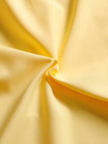 Elegante Vestido de un hombro sin mangas en unicolor con dobladillo de abertura alta para ocasión formal - Amarillo - Ver 8