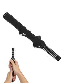 Right-Hand Golf Training Grip Golf Club Grip RH Practice Aid Golf Swing Trainer Accessories - Black - View 1