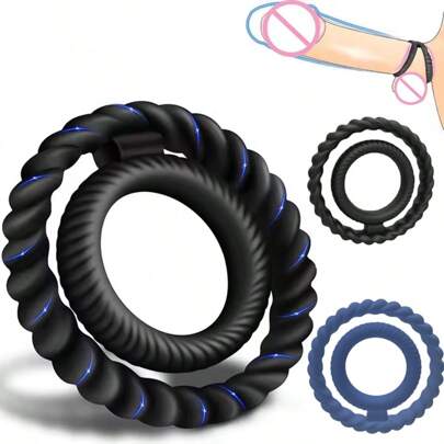 LANSKLBD Anello fallico doppio, giocattoli sessuali per uomini - anello pene in silicone e stirante per scroto | Ritardo eiaculazione ed esaltatore di erezione | Giocattoli per adulti regolabili e sexy per coppie (2 colori)