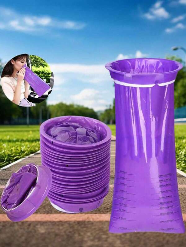 10 Pezzi Di Sacchetti Monouso Per Il Vomito - A Prova Di Perdite Di Grado Medico, Sacchetti Per Il Vomito Portatili, 2000 ml Per Confezione, Per Nausea, Mal Di Viaggio, Automobili, Aerei E Barche, Sport.