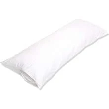 SKKREBasics Body Pillow Pillowcase With Zipper 100 Cotton Hypoallergenic Pillow Protector White 55 X 21 Inches Pillows Not Included5f3z - White - View 1