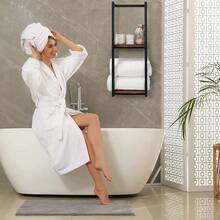 Fixed Towel Rack, Clothes, Towels, Shower Gel, Toiletries, Bathroom Storage, Kitchen Storage, Doorstep Storage - Black - View 4