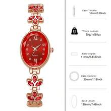 Women's Elegant Oval Shell Quartz Bracelet Watch, A Surprise Gift For Mom, Luxury Present For Her