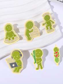 6 piezas Pines de esmalte lindos con broches de dibujos animados de animales, pines de solapa, insignias para mochila, accesorios de disfraces, joyería de moda, regalos