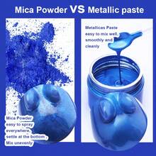适用于环氧树脂和 UV 树脂的树脂金属膏颜料 - 单瓶装，用于铸造和涂层的高浓度云母粉，鲜艳的珠光色，艺术工艺珠宝制作 - 1.69 盎司 - 彩色 - 查看 7