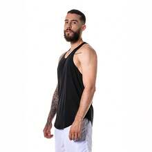 CHIELLA SPORTS Kit 03 Men's Scoop Neck Tank Top Workout Gym Fitness Bodybuilding - Xám/Xanh/Đen - Xem 9