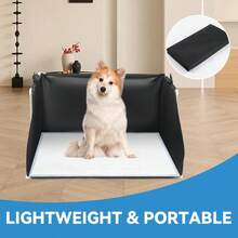 MABOZOO Dog Pee Pad Holder With High Walls, Foldable Dog Litter Box Pee Shields Indoor Dog Potty Small And Medium Dogs, No Spill Pee Pad Holder Tray Dogs Work (33.8*28*17.7in). Patent Pending - 34x28x17.7in - View 6