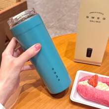 NEW SMEG 550ML Office Beverage Cup Travel Portable Drinking Cup Stainless Steel Vacuum Car Leak Proof Handle Coffee Vacuum Cup Thermal Insulation Cooling Cup Back To School