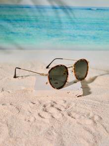 Tropiscape 1副女士波西米亚风金属圆框时尚眼镜，适合假日外出、节日礼物和日常佩戴，也是秋冬季的礼物之选。 - 彩色 - 查看 3