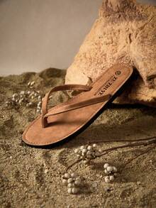 Tropiscape 女士棕色平底人字拖，时尚夏季休闲沙滩旅行TPR防滑鞋底，营造度假氛围，放松身心，适合秋季、圣诞节、冬季等各种场合，也是圣诞礼物的理想之选。