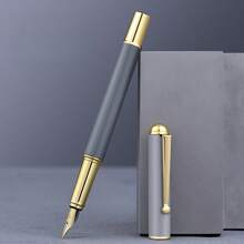 11pcs 0.5mm Pointed Calligraphy Fountain Pen Set, 1pc Pen With 10pcs Ink Refill Cartridges, Elegant Gift Set For Office, School, Birthday (Pen Only, No Box) School Supplies,Back To School