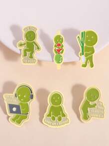 6 piezas Pines de esmalte lindos con broches de dibujos animados de animales, pines de solapa, insignias para mochila, accesorios de disfraces, joyería de moda, regalos