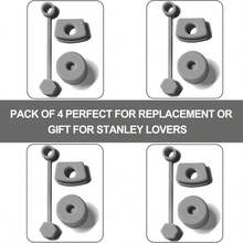 Silicone Spill Stopper Set Compatible With Stanley Cup 2.0 30oz &Amp; 40oz With Straw Cover (Set Of 2, Clear) - Grey - View 5