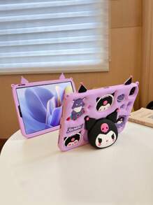 Sanrio Funda de silicona suave de color púrpura de Kuromi para tableta, con correa, adecuada para Galaxy Tab A9+