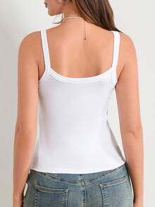 Summer Crop Tank Tops For Women Y2k Spaghetti Strap Cami Tops Graphic Tees Beach Vacation Tops Sleeveless Scoop Neck Camisole Slim Fit Tees Cute Going Out Tops For Teen Girls For Street Shopping Club Aesthetic Clothes - 橘色 - 查看 5