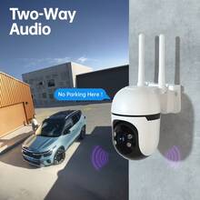 '2025 Wireless PTZ SecurityCamera Outdoor, 360°AutoTracking, 3MP Color NightVision,IP66 Waterproof2.4G Dual Band WiFiHuman/Pet Detection, SD/Cloud Storage,Alexa &Smart Home Compatible