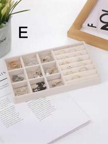 9/1pc Transparent Jewelry Organizer Tray, Large Capacity Jewelry Tray, PU Leather Multi-Function Jewelry Tray With Watch Holder, Storage For Earrings, Rings, Necklaces, Bracelets, Pendants, Makeup & Lipstick, Jewelry Display Box, Birthday & Anniversary Gift
