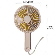 1pc Hand-Held Rechargeable Foldable Fan, Portable Mini Handheld Fan With USB Chargeable Battery, 3 Speed Powerful Personal Desk Fan For Women, Men, Home, Office, Makeup, Outdoor Travel