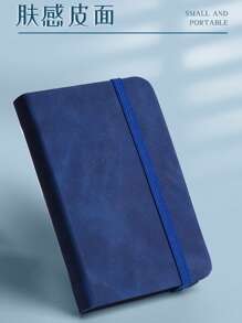 1 kompaktes A7 Taschennotizblock - 100 Blatt, 200 Seiten, drahtlose Gummiabdeckung, wasserfeste Lederoberfläche, tragbare Mini-Tagebücher in mehreren Farben, praktisch zum Mitschreiben unterwegs, Mini-Notizbuch, Schulbedarf, Rückkehr zur Schule