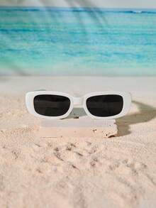 Tropiscape 时尚装饰小框眼镜，欧美方形复古彩色INS街头风时尚眼镜沙滩配饰女士眼镜太阳镜基础款秋冬女装商务休闲礼物沙滩秋季圣诞节冬季圣诞礼物