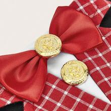 1pc Classic Plaid Pet Scarf, Fashionable And Stylish, Suitable For Small Dogs - Multicolor - View 3