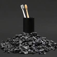 Home Matte Black Toothbrush Holder For Vanity Countertops, Small Toothbrush Holder - Matte Black Collection - Matte Black - View 3