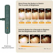 Local Delivery--19 LED Rechargeable Book Light For Reading In Bed With Memory Function- Eye Caring 3 Color Temperatures,Dimming Brightness,80 Hrs Runtime Lightweight Clip On Light For Book Lovers - 墨綠色 - 查看 2