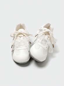 MASKERT 女士多功能时尚休闲运动鞋平底橡胶底休闲鞋日常搭配休闲鞋 - 白色 - 查看 2