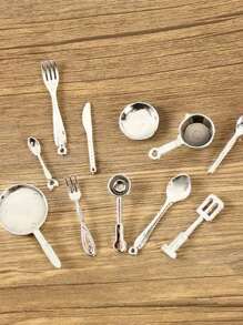 1 Set Mini Cuchillo de Cocina y Tenedor Utensilios de Cocina Accesorios