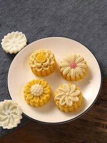 6 件花形糕点模具套装，包括 1 个挤压桶和 5 个花形模具、蛋糕制作 DIY 烘焙工具、饼干模具、厨房烘焙配件、厨房小工具、完美的烘焙工具。 - 彩色 - 查看 3