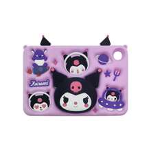 Sanrio Funda de silicona suave de color púrpura de Kuromi para tableta, con correa, adecuada para Galaxy Tab A9+