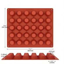 30-Hohlraum Silikon Schokoladenform - Tief Quadratisch/Herz/Rund Formen für selbstgemachte Schokoladen, Süßigkeiten, Backen - Flexible & wiederverwendbare Schokoladenform (1 Stück)