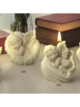 Silikonform för doftljus av ängel, handgjord tvålgipsdekor av snäckskal, inflyttningspresent till stämning, födelsedagspresent