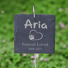 Personalized Pet Memorial, Custom Pet Memorial Stone, Engraved Pet Gravestone, Pet Tombstone, Pet Memorial Gift, Engraved Stone Garden Marker, Dog Condolence Gift - Multicolor - View 14
