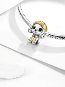 1PC 925 Sterling Silvere Cute Panda Bamboo Beads Fit For Women Bracelets Bangles DIY Jewelry Making And Daily Outfit Matching Jewelry Decoration For Girls