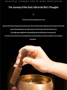 Handcrafted Copper Singing Bowl Set - Authentic Gold Hammered Design With Solid Wood Mallet & Burlap Drawstring Bag