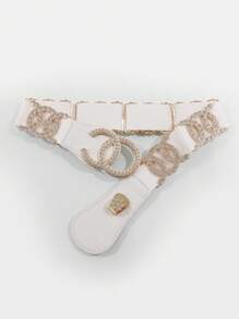 1 Stück Damen Strass Elastischer Taillengürtel, modisches Tailleneband mit Kristall Verzierung, vielseitig kombinierbar mit Kleidern Sommer, Schule