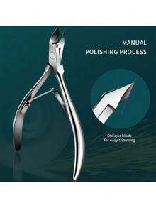 3 Pieces Of Professional Cuticle Trimmer, Dead Skin Pliers, Nail Cuticle Cutter, Stainless Steel Cuticle Pliers With Sharp Blades, Nail Clippers, Nail Art Tools, Double Spring Nail Care, Foot Nail Tools (Silver) - 彩色 - 查看 4